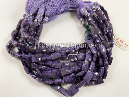 Charoite Faceted Chicklet Beads